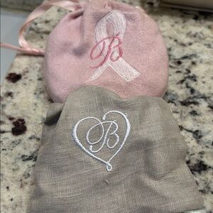 Brighton Pink and Tan Jewelry Pouches